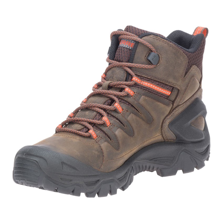 Bottes Merrell Strongbound Peak Mid Waterproof Marron Homme | I.H.RJCA